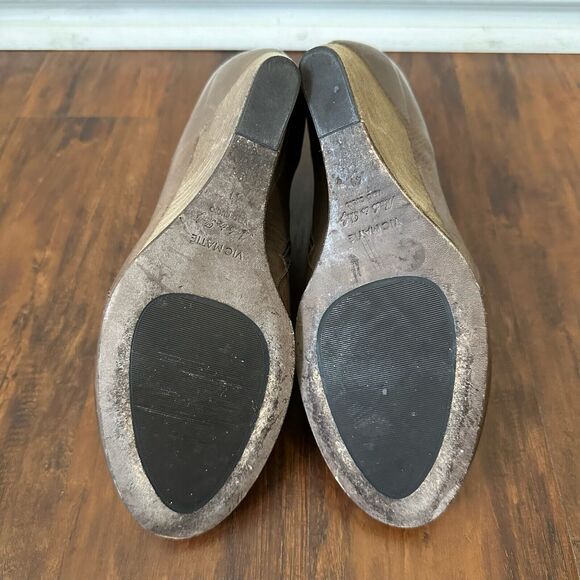 VIC MATIE Zip-Up Wedge Bootie in Brown Leather - Picture 9 of 11